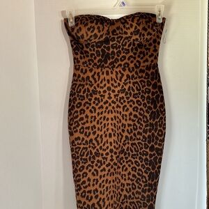 A’gaci jungle fever bodycon dress size small animal print sleeveless leopard